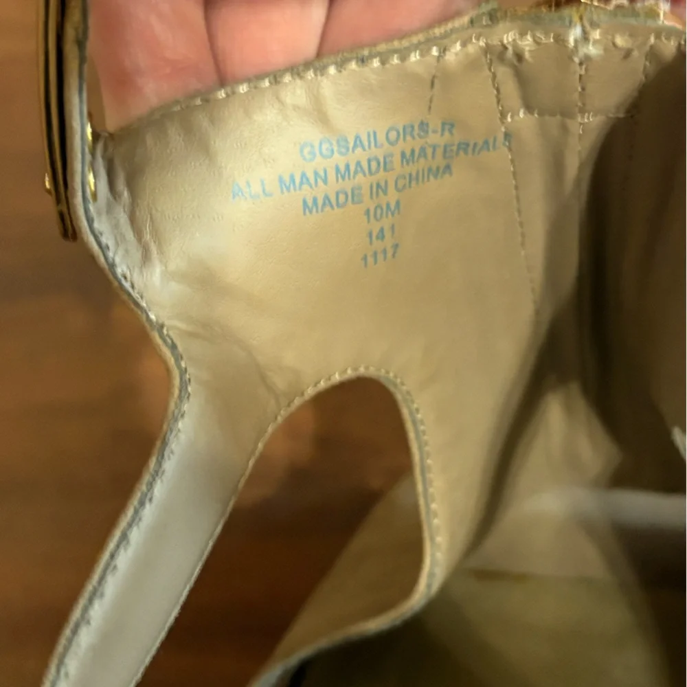G by Guess Sailors Open-Toe Platform Heel Sandals – Size 10M